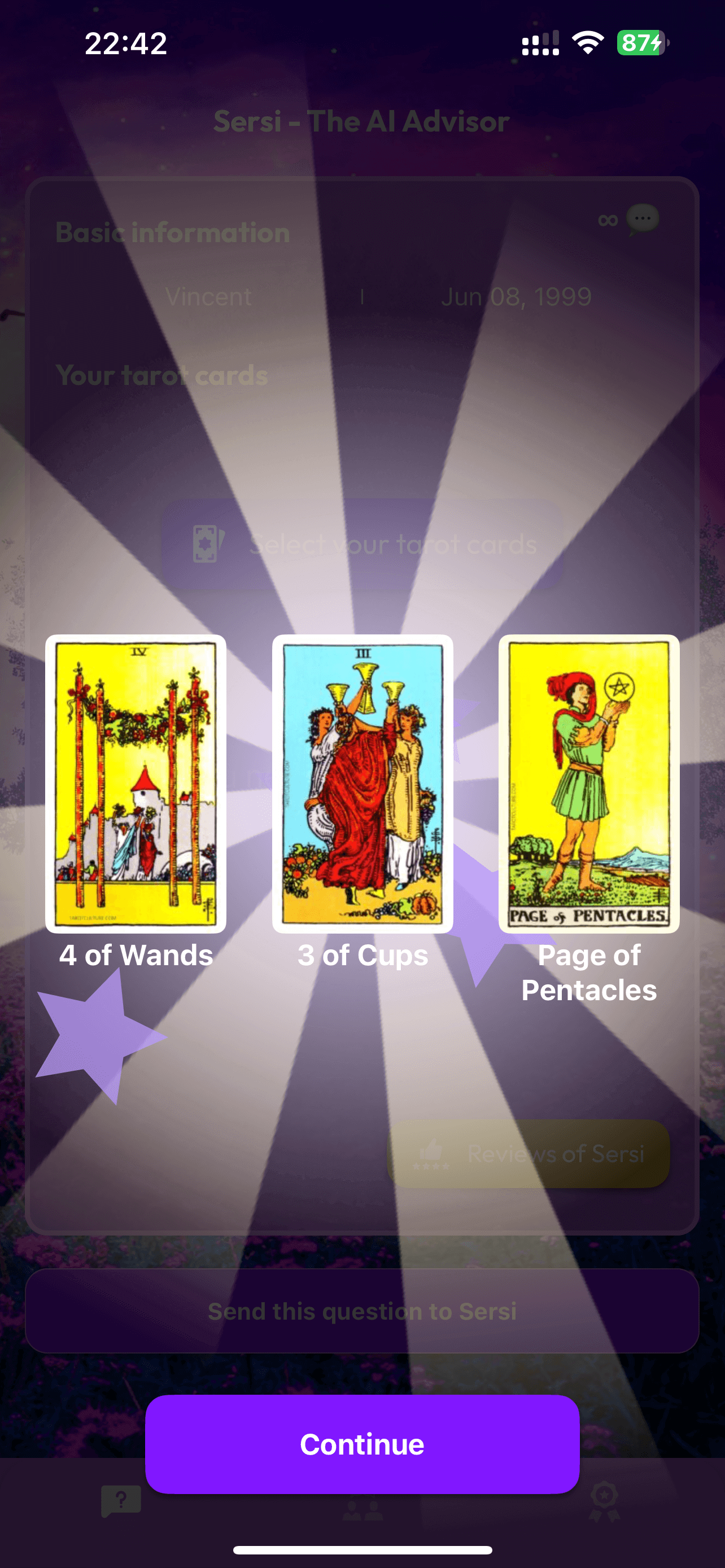 Tarot Reading Interface